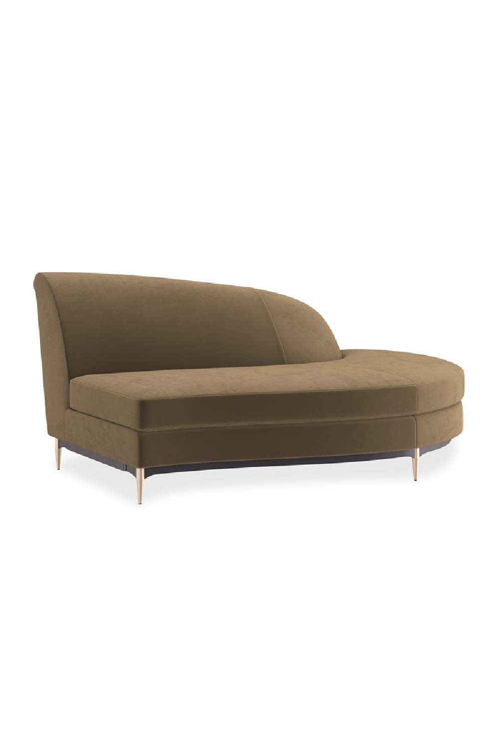 Brown Velvet Sectional Sofa | Caracole Three's Company | Caracole.eu.com