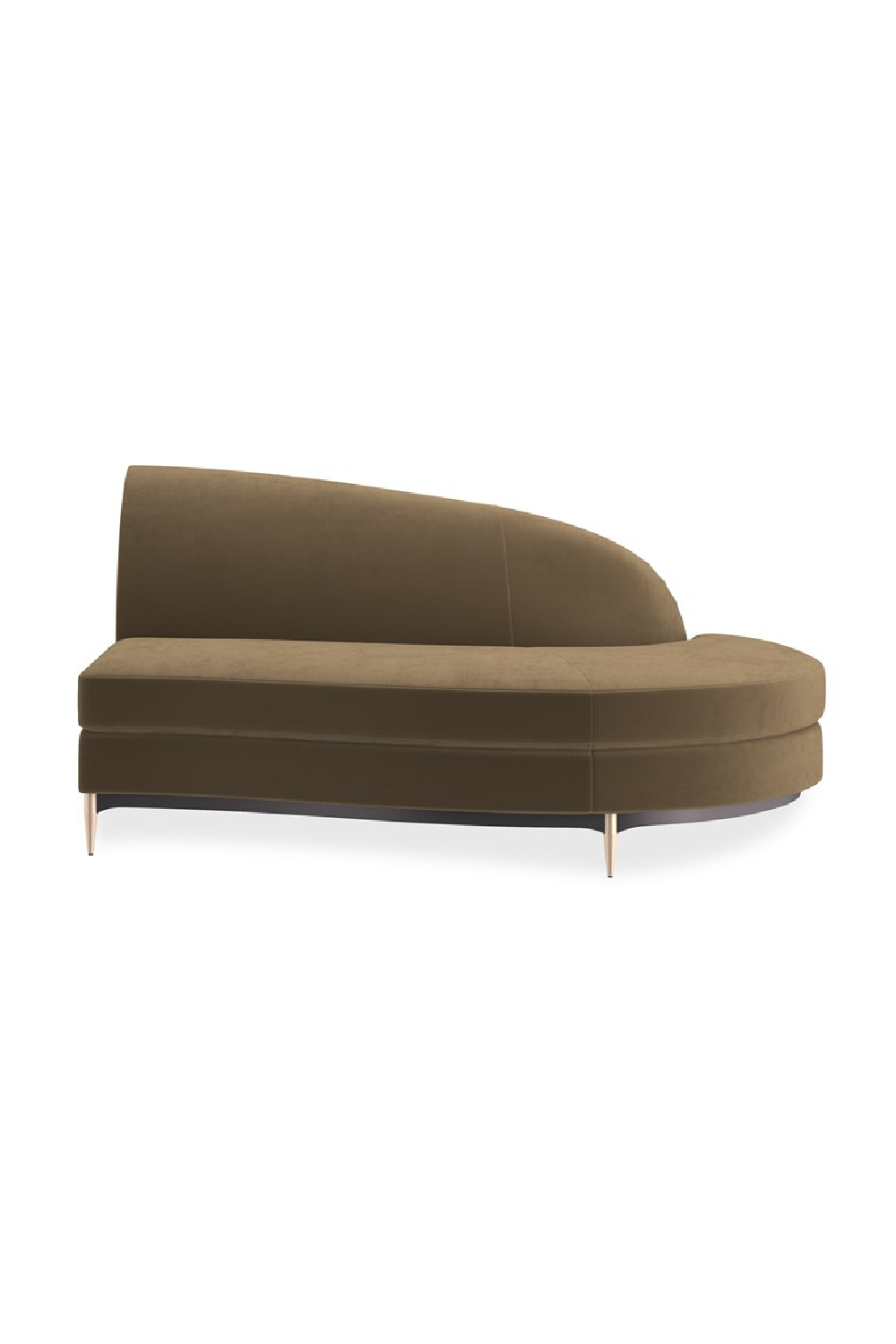 Brown Velvet Sectional Sofa | Caracole Three's Company | Caracole.eu.com