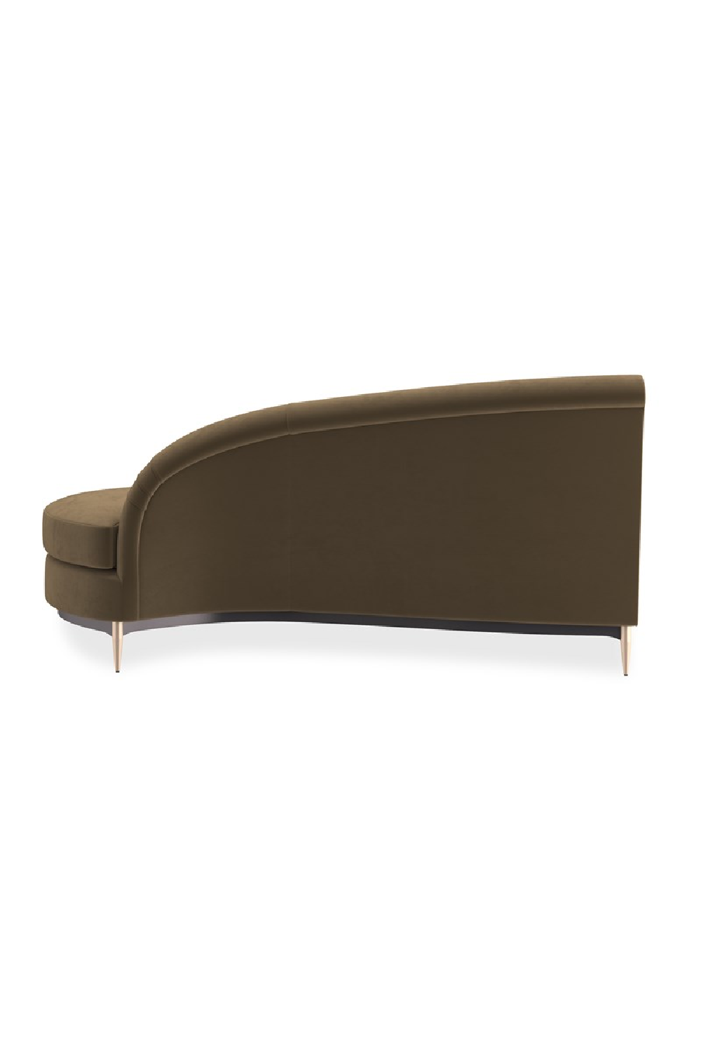 Brown Velvet Sectional Sofa | Caracole Three's Company | Caracole.eu.com