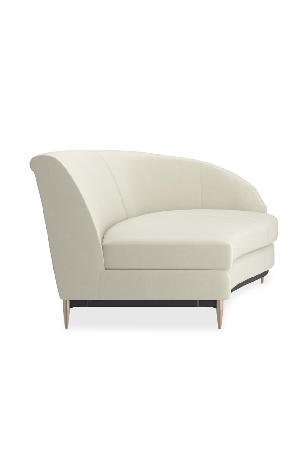 White Velvet Sectional Sofa | Caracole Three's Company | Caracole.eu.com