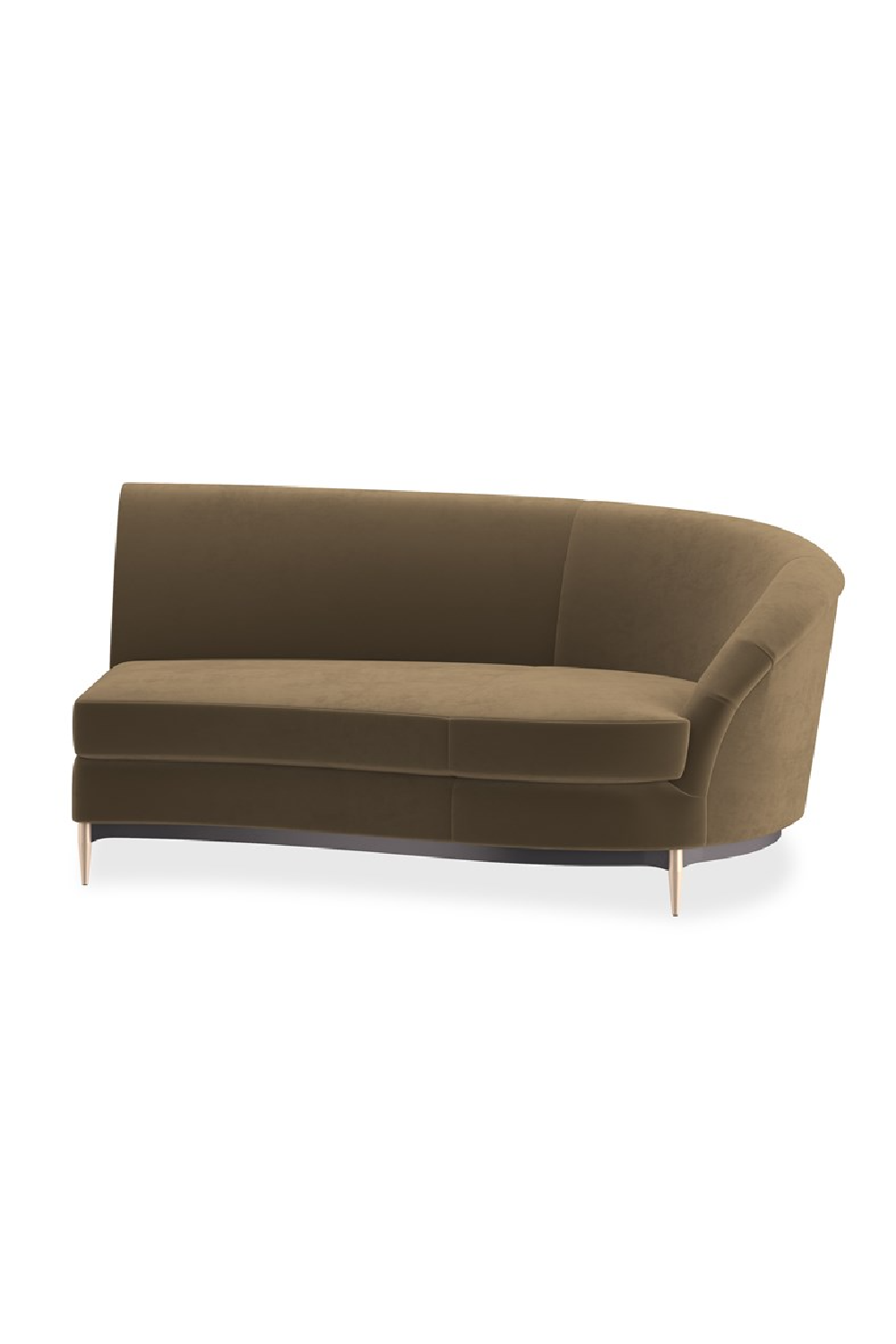 Brown Velvet Sectional Sofa | Caracole Three's Company | Caracole.eu.com