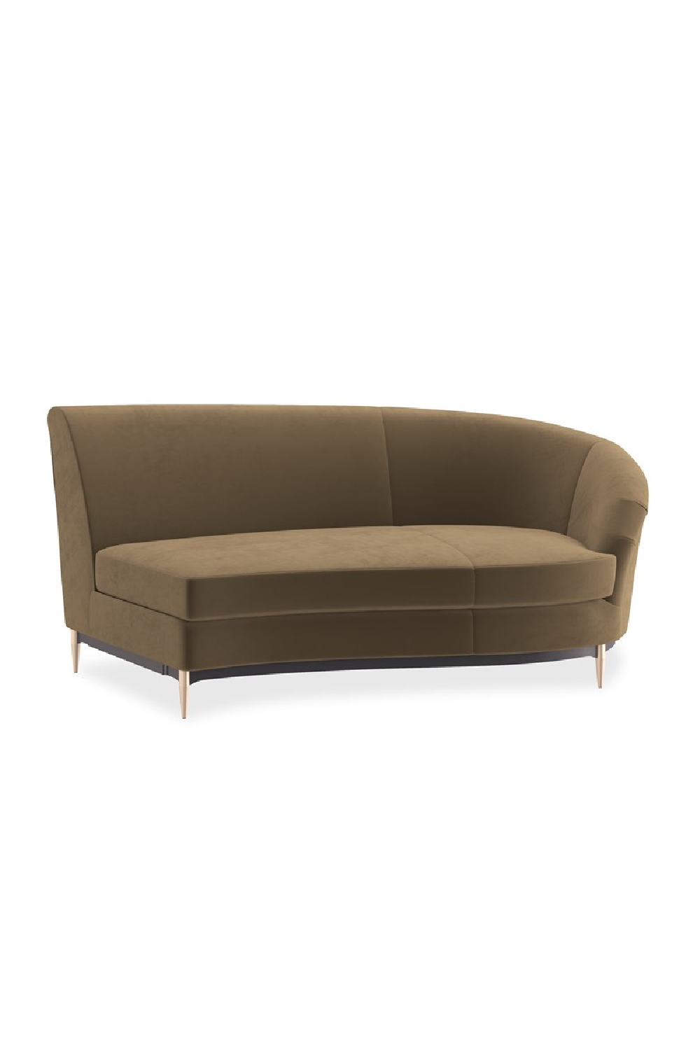 Brown Velvet Sectional Sofa | Caracole Three's Company | Caracole.eu.com