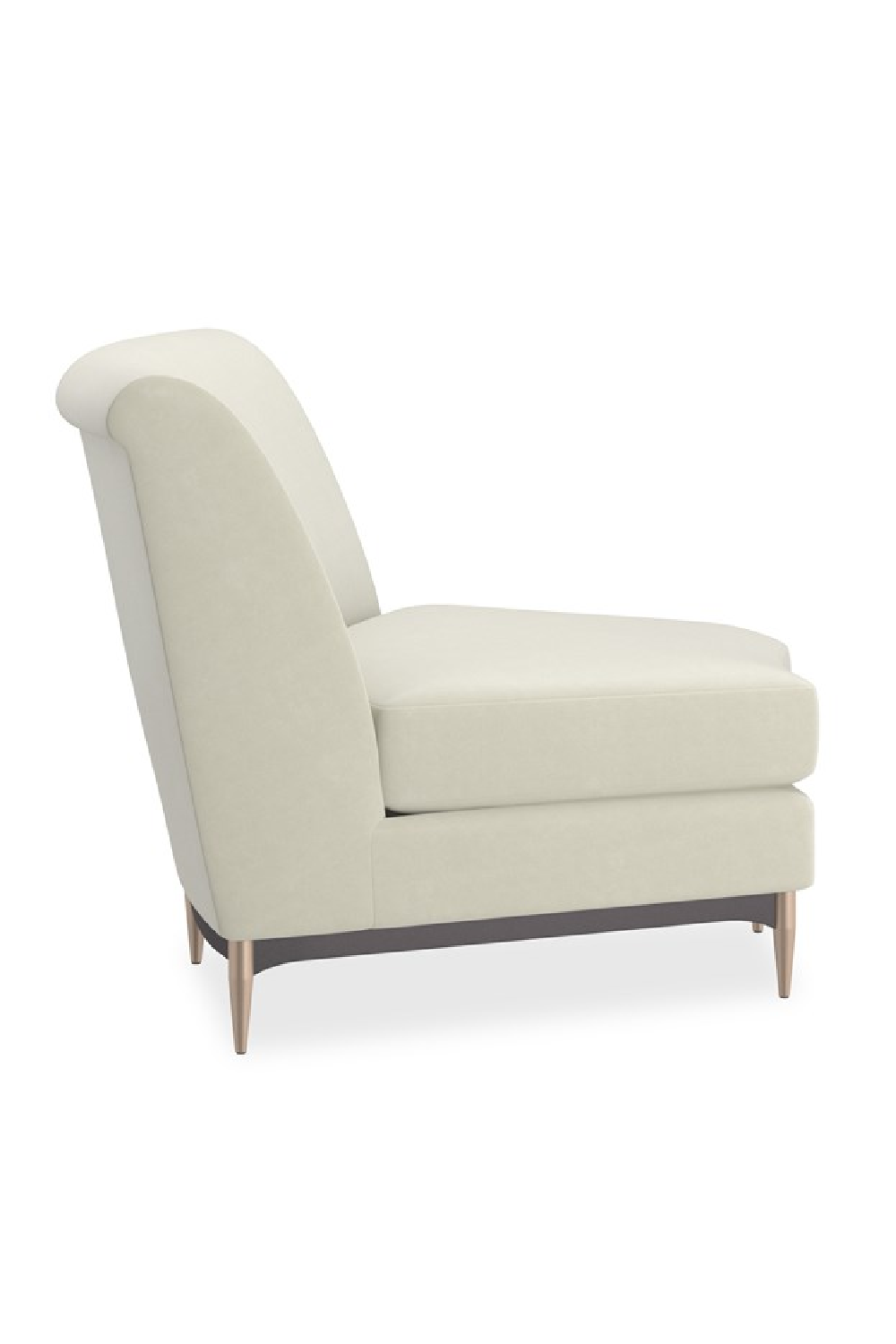 White Velvet Sectional Sofa | Caracole Three's Company | Caracole.eu.com