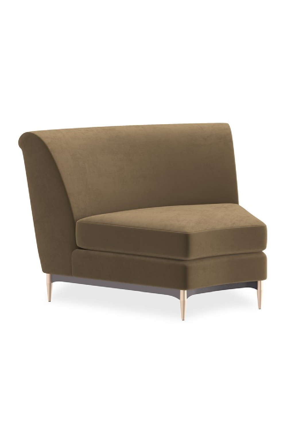 Brown Velvet Sectional Sofa | Caracole Three's Company | Caracole.eu.com