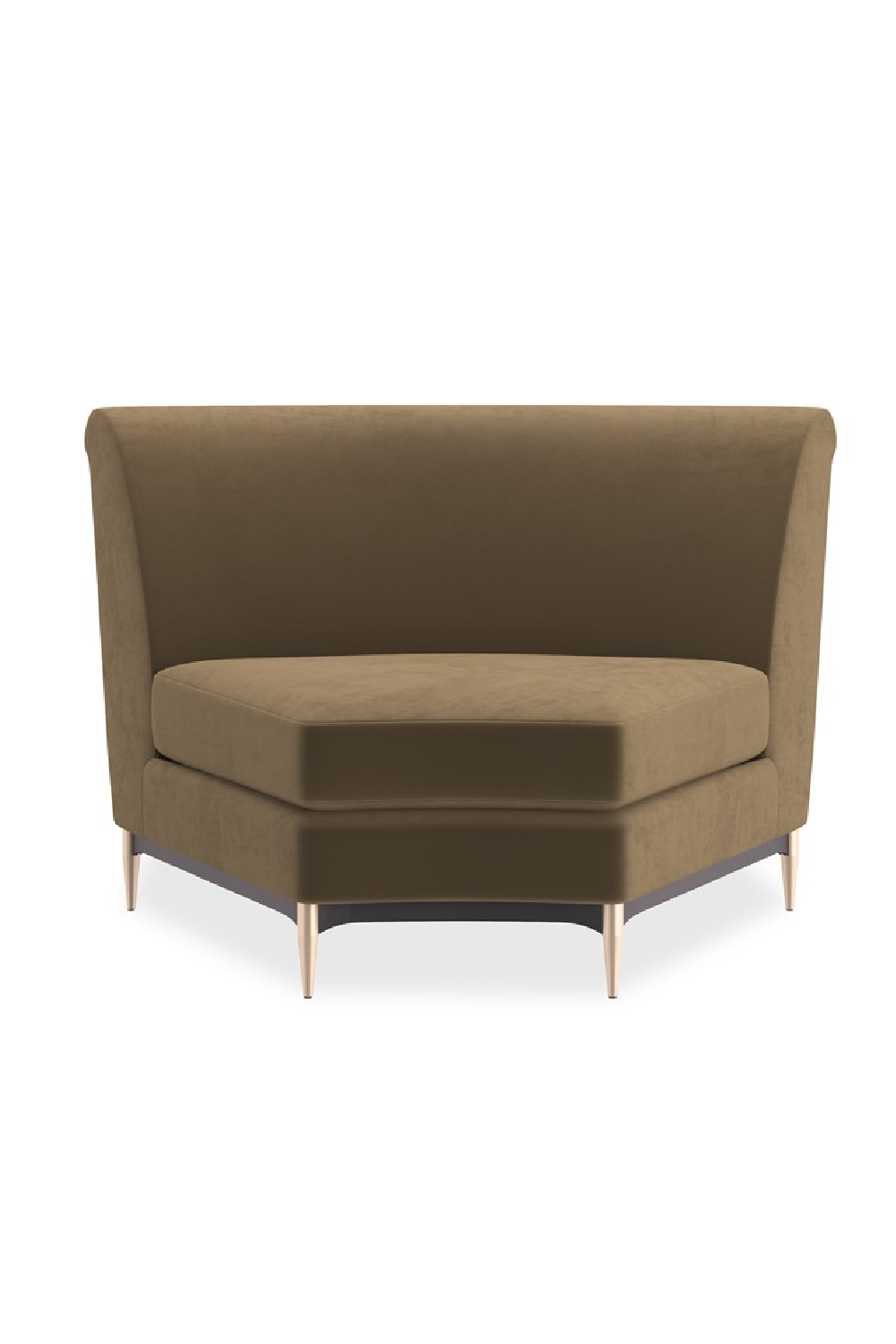 Brown Velvet Sectional Sofa | Caracole Three's Company | Caracole.eu.com