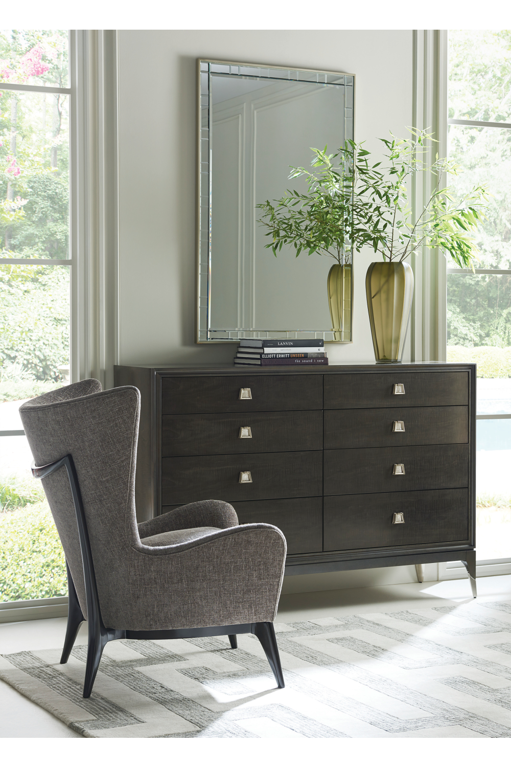 Gray Wingback Lounge Chair | Caracole Whats New Pussycat? | Caracole.eu.com