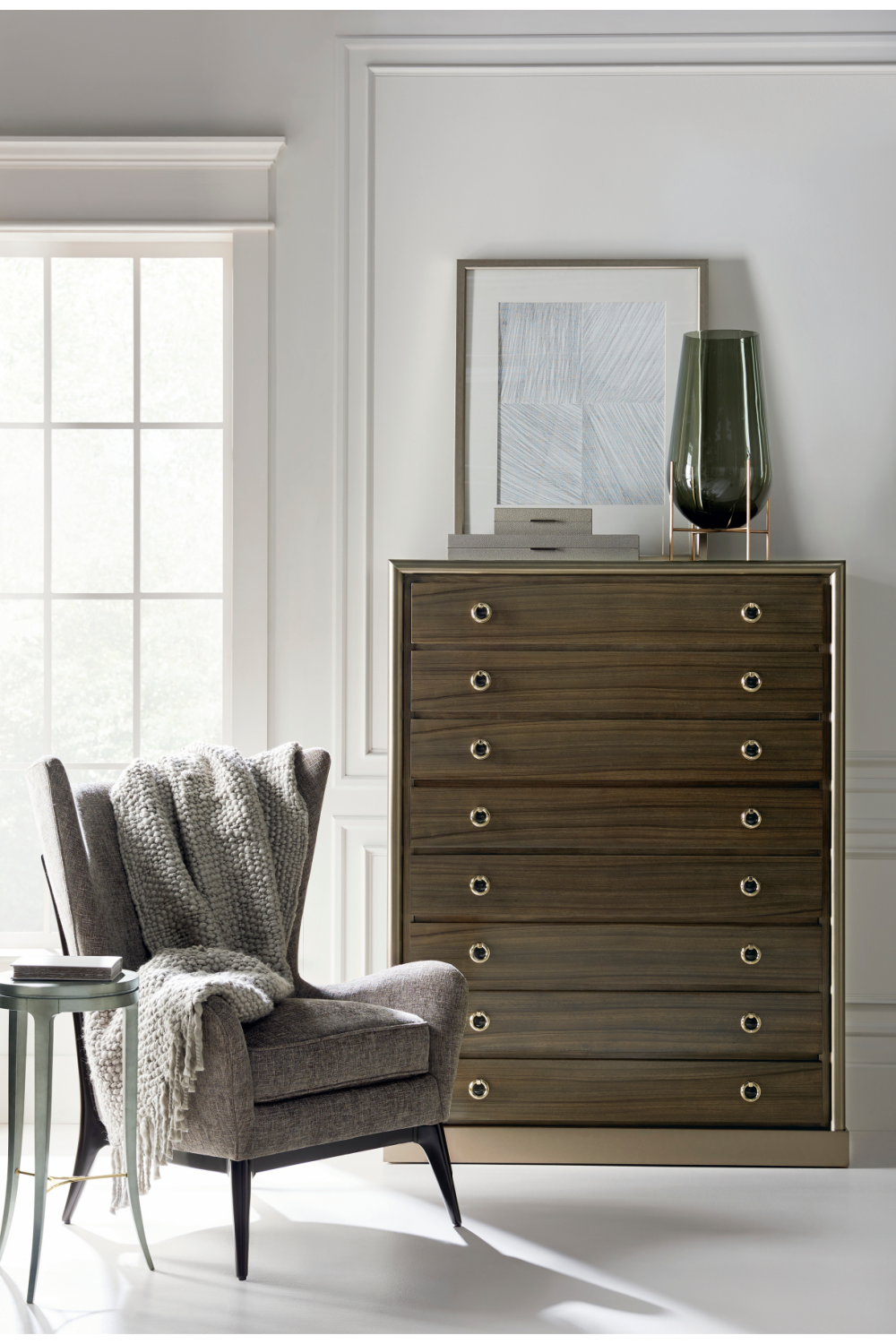 Gray Wingback Lounge Chair | Caracole Whats New Pussycat? | Caracole.eu.com