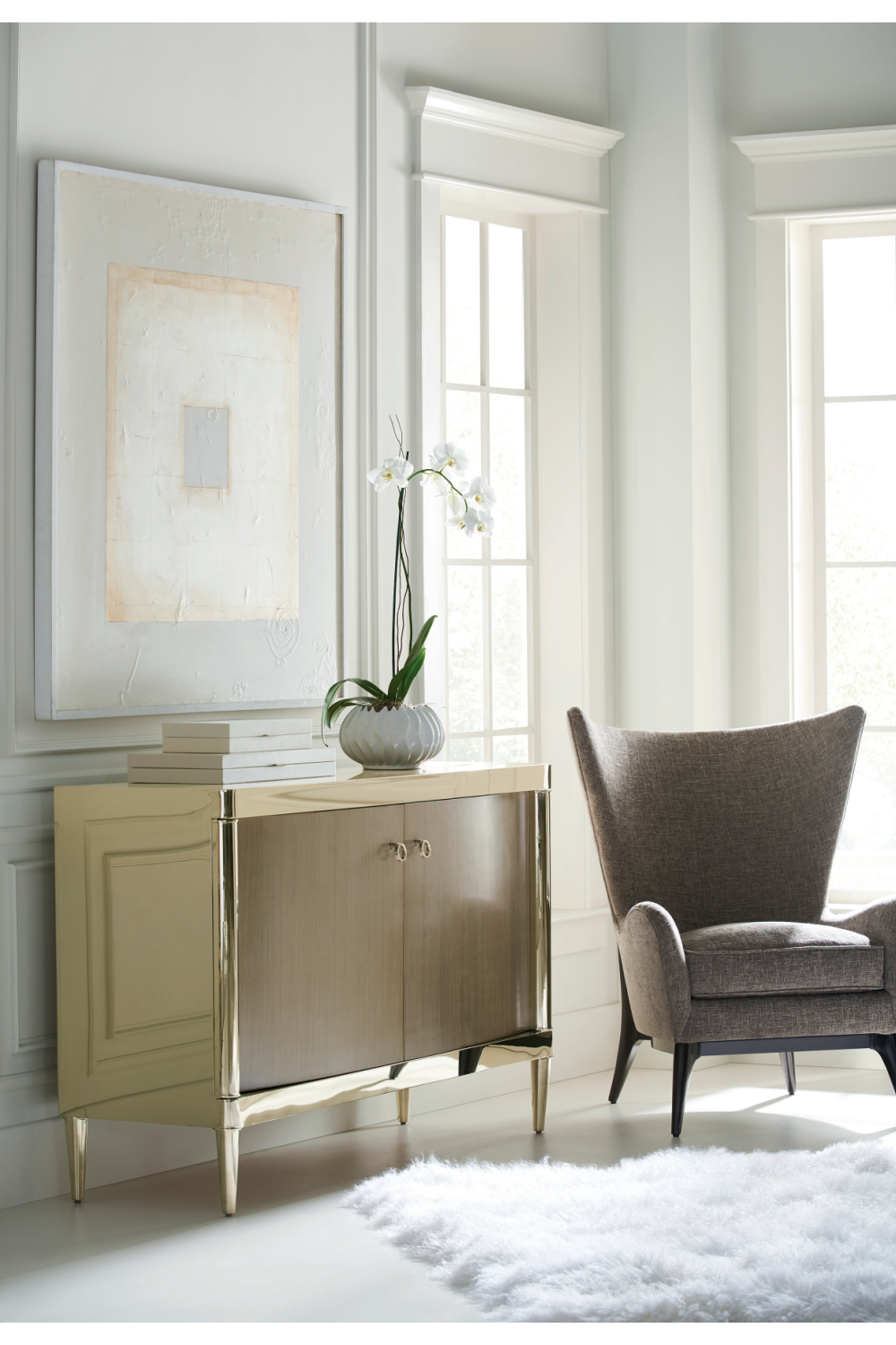 Gray Wingback Lounge Chair | Caracole Whats New Pussycat? | Caracole.eu.com