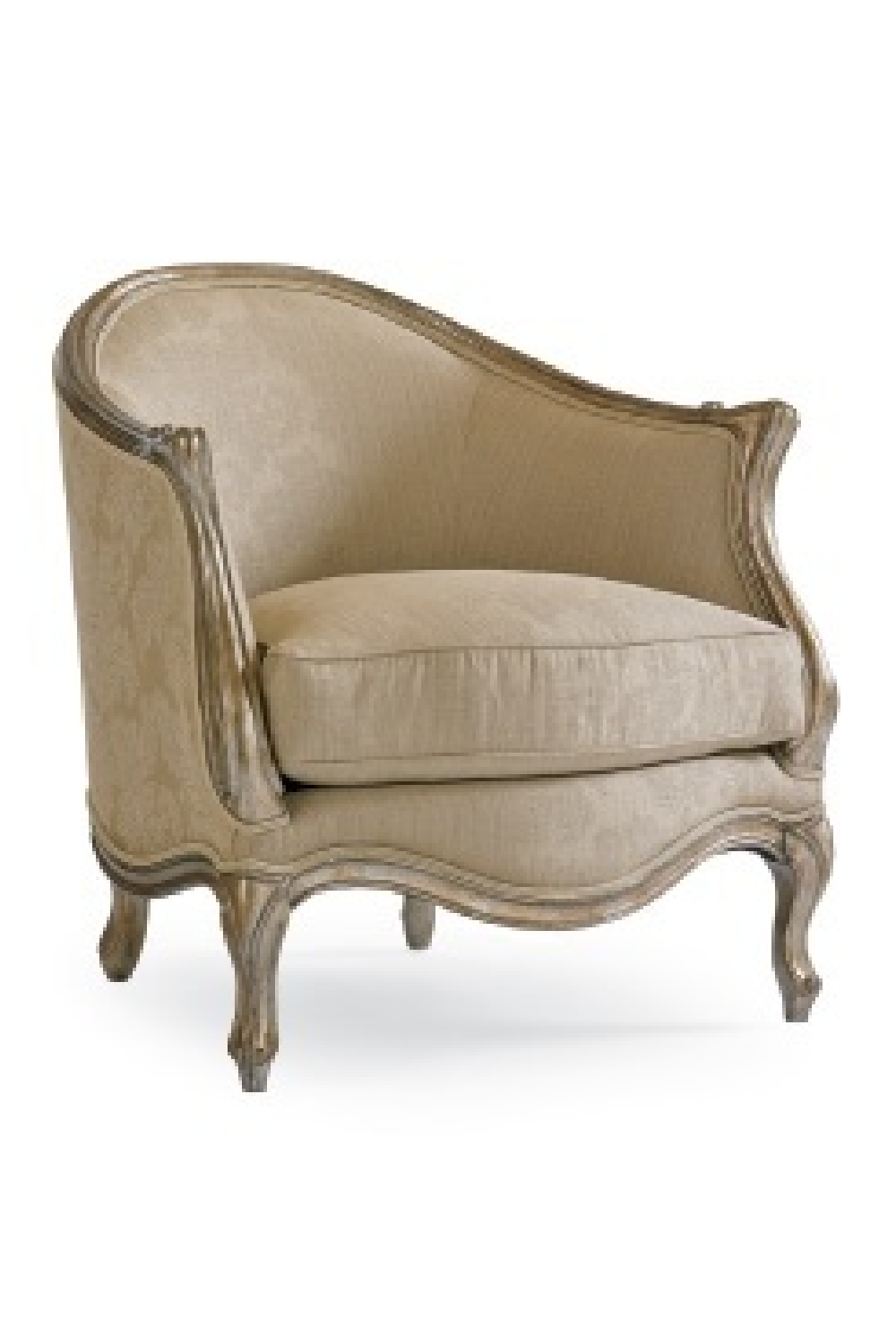 Beige Cabriole Lounge Chair | Caracole Le Chaise | Caracole.eu.com