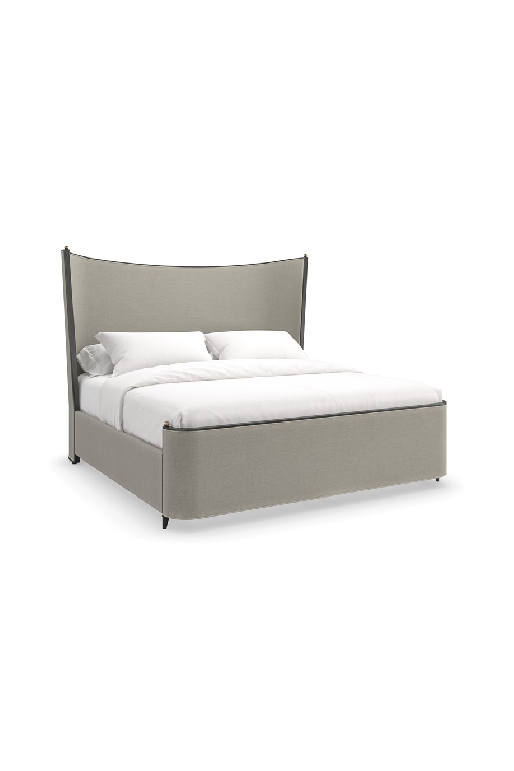 Curved Gray King Bed | Caracole Provence | Caracole.eu.com