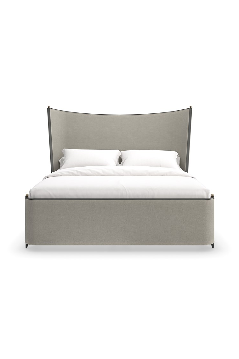 Curved Gray King Bed | Caracole Provence | Caracole.eu.com