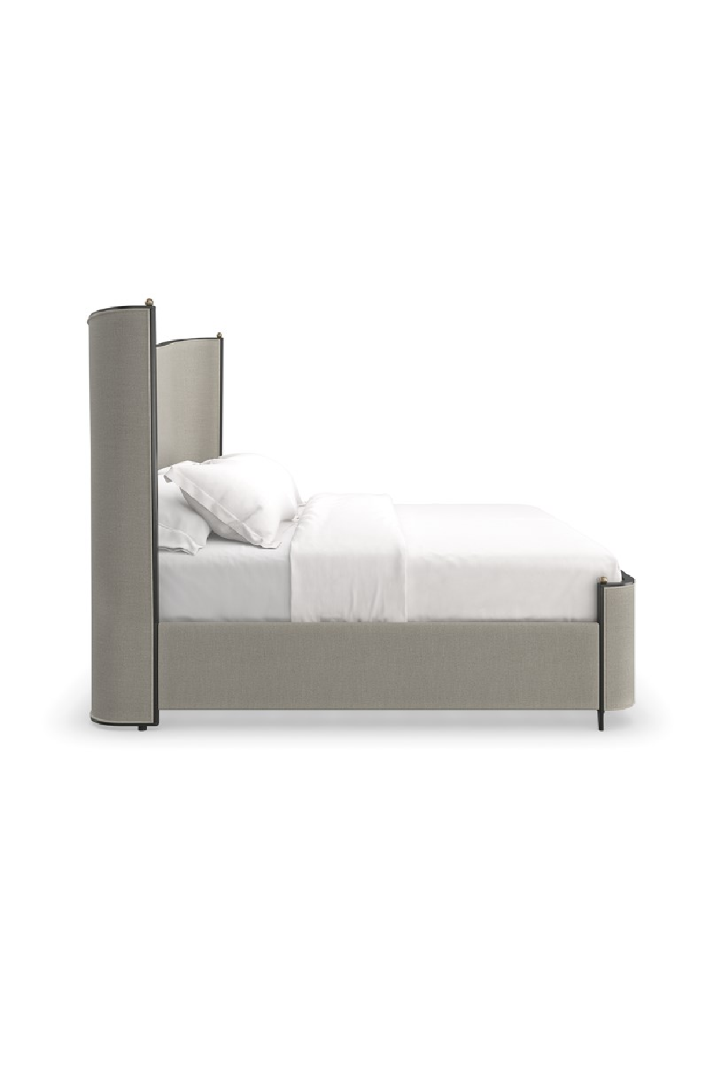 Curved Gray King Bed | Caracole Provence | Caracole.eu.com