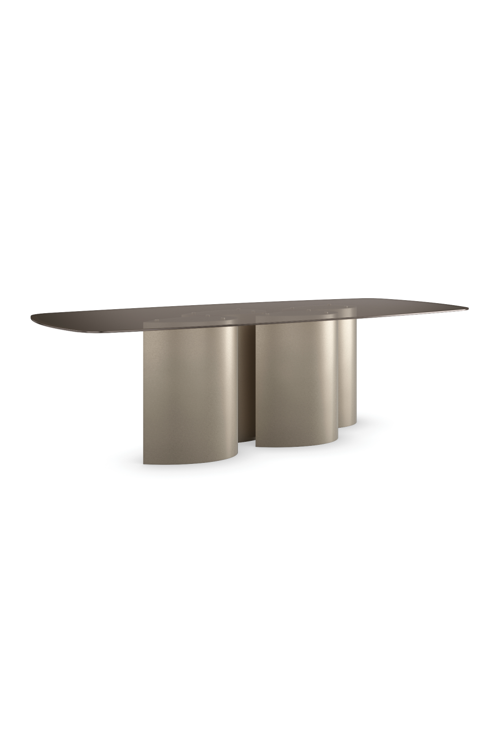 Gold 4-Column Base Dining Table | Caracole Aphelion 4 | Caracole.eu.com