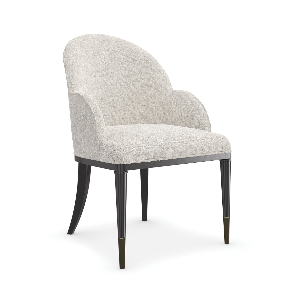 White Chenille Dining Chair | Caracole Nuage