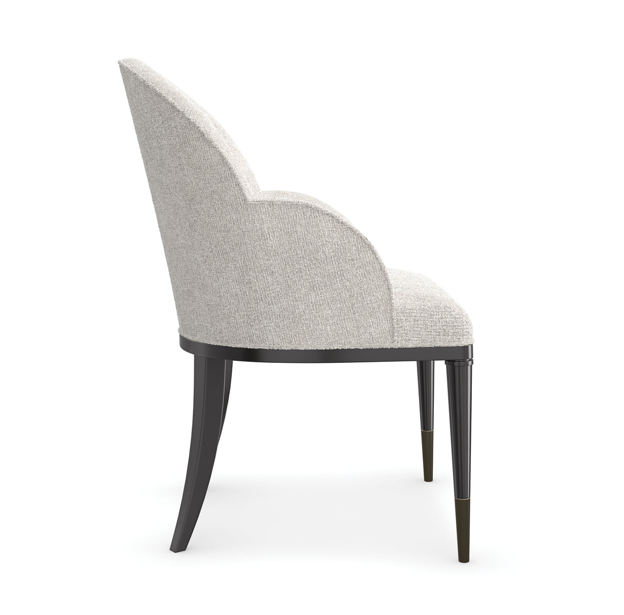 White Chenille Dining Chair | Caracole Nuage