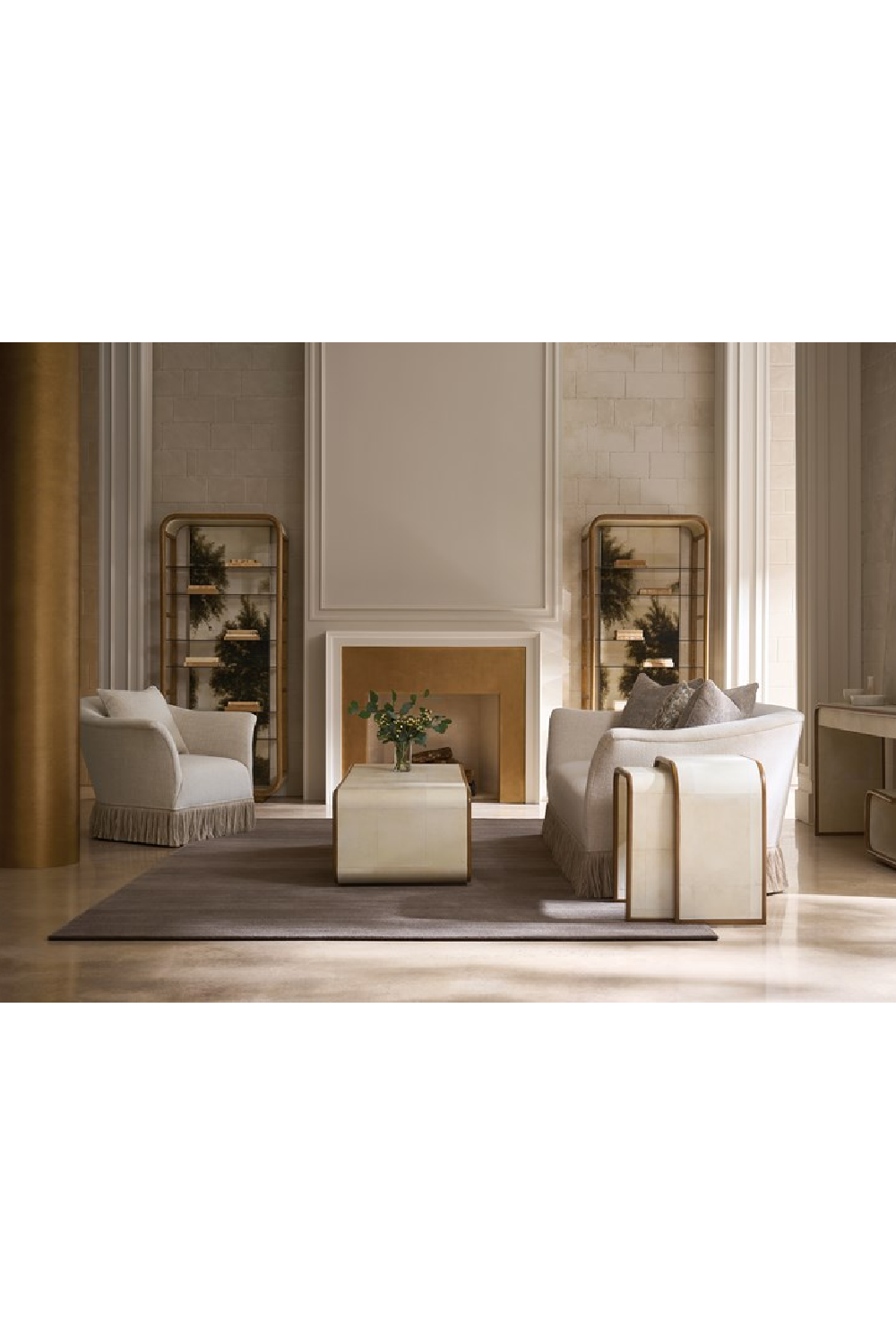 Ivory Parchment Coffee Table | Caracole Delano | Italianfurniture.com