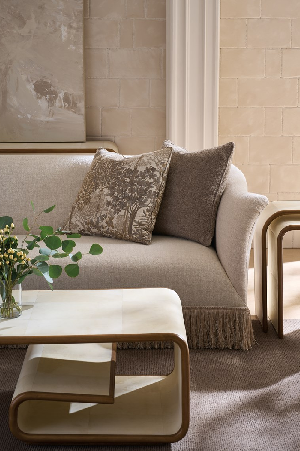 Ivory Parchment Coffee Table | Caracole Delano | Italianfurniture.com