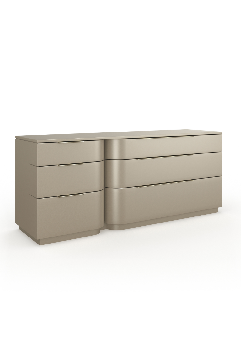 Silver Gloss 6-Drawer Dresser | Caracole Oblique | Caracole.eu.com