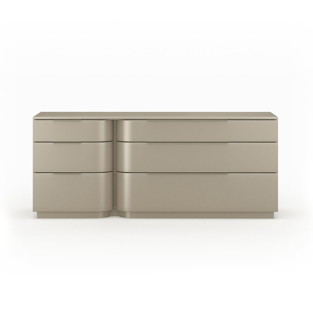 Silver Gloss 6-Drawer Dresser | Caracole Oblique