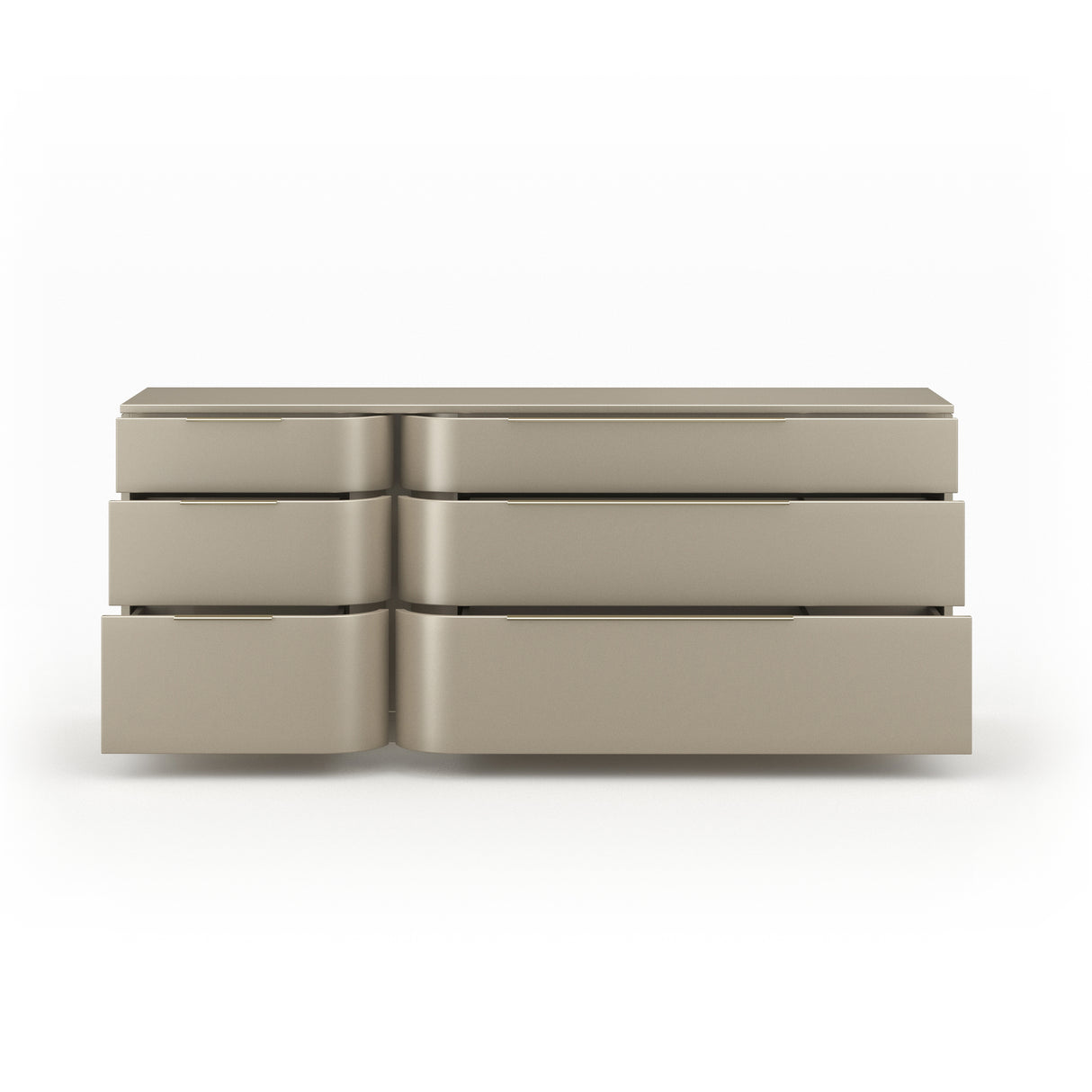 Silver Gloss 6-Drawer Dresser | Caracole Oblique
