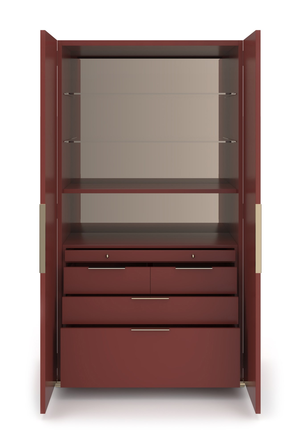 Bronze Mirror 2-Door Cabinet | Caracole Allure | Caracole.eu.com