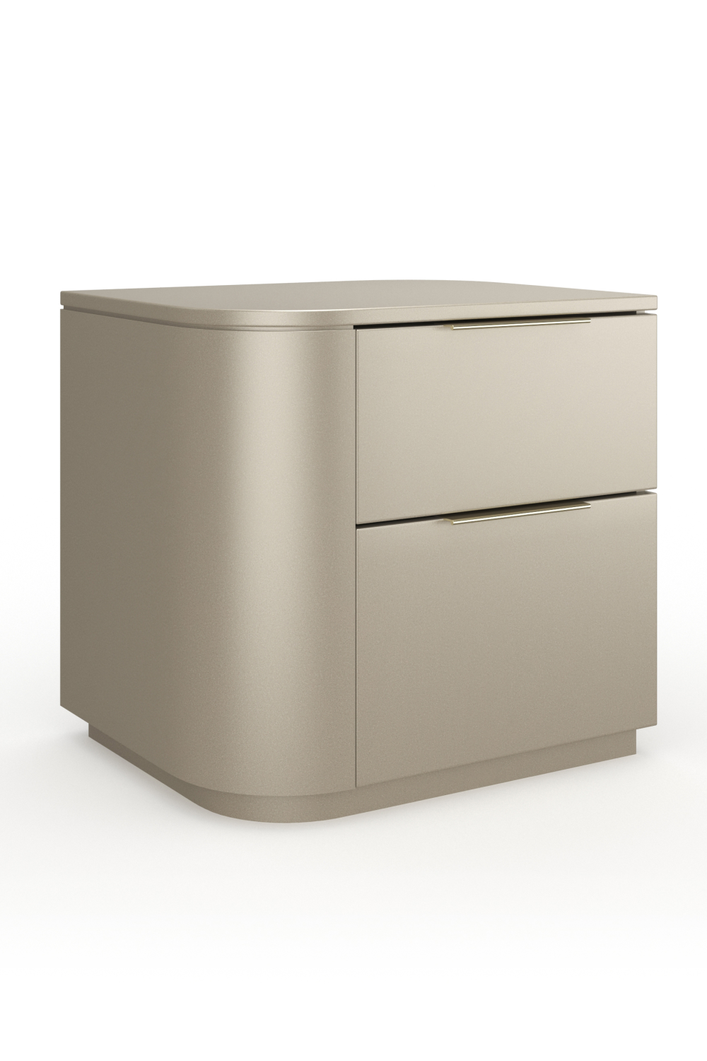 Silver Gloss 2-Drawer Nightstand | Caracole Oblique | Caracole.eu.com