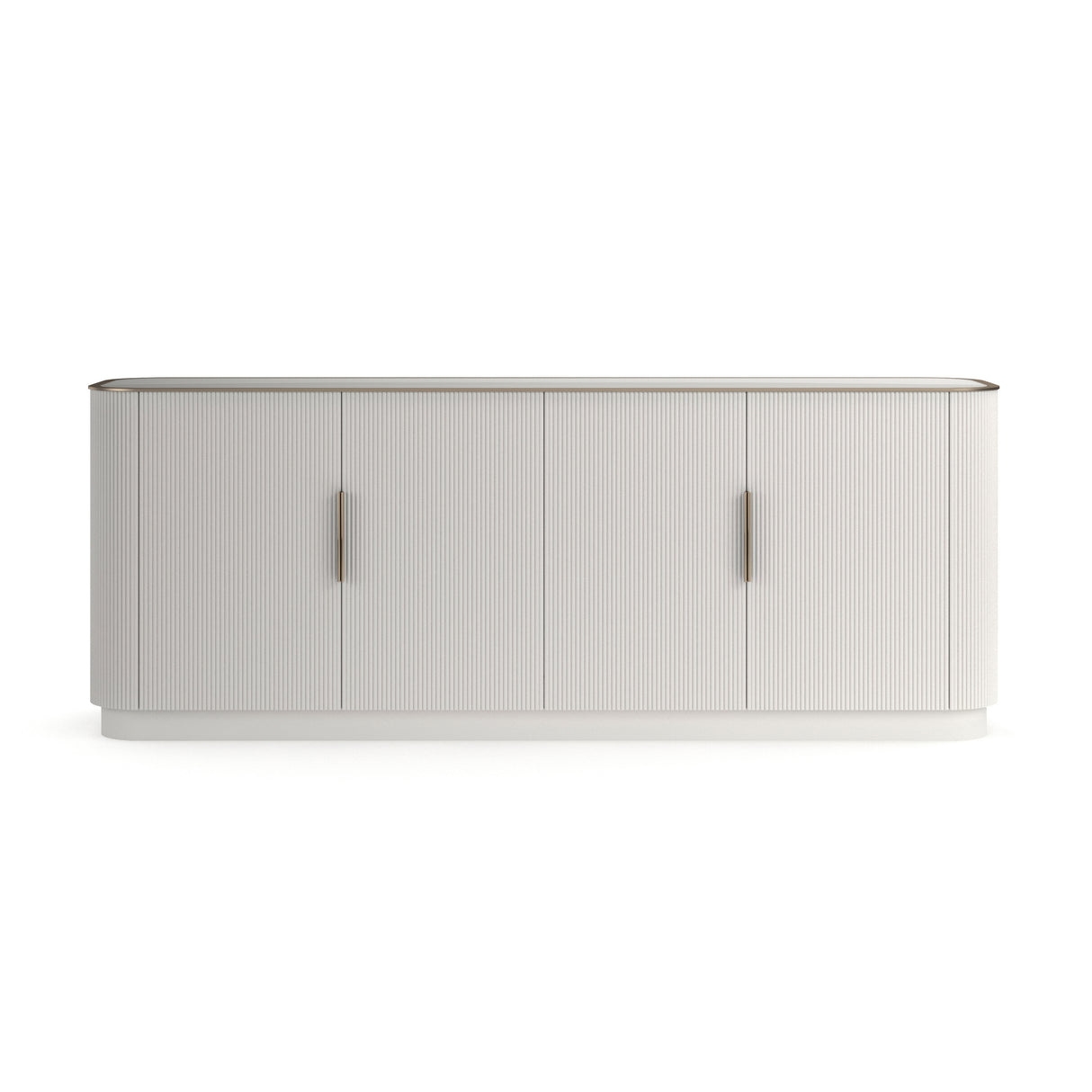 Matte Pearl 4-Door Sideboard | Caracole Love
