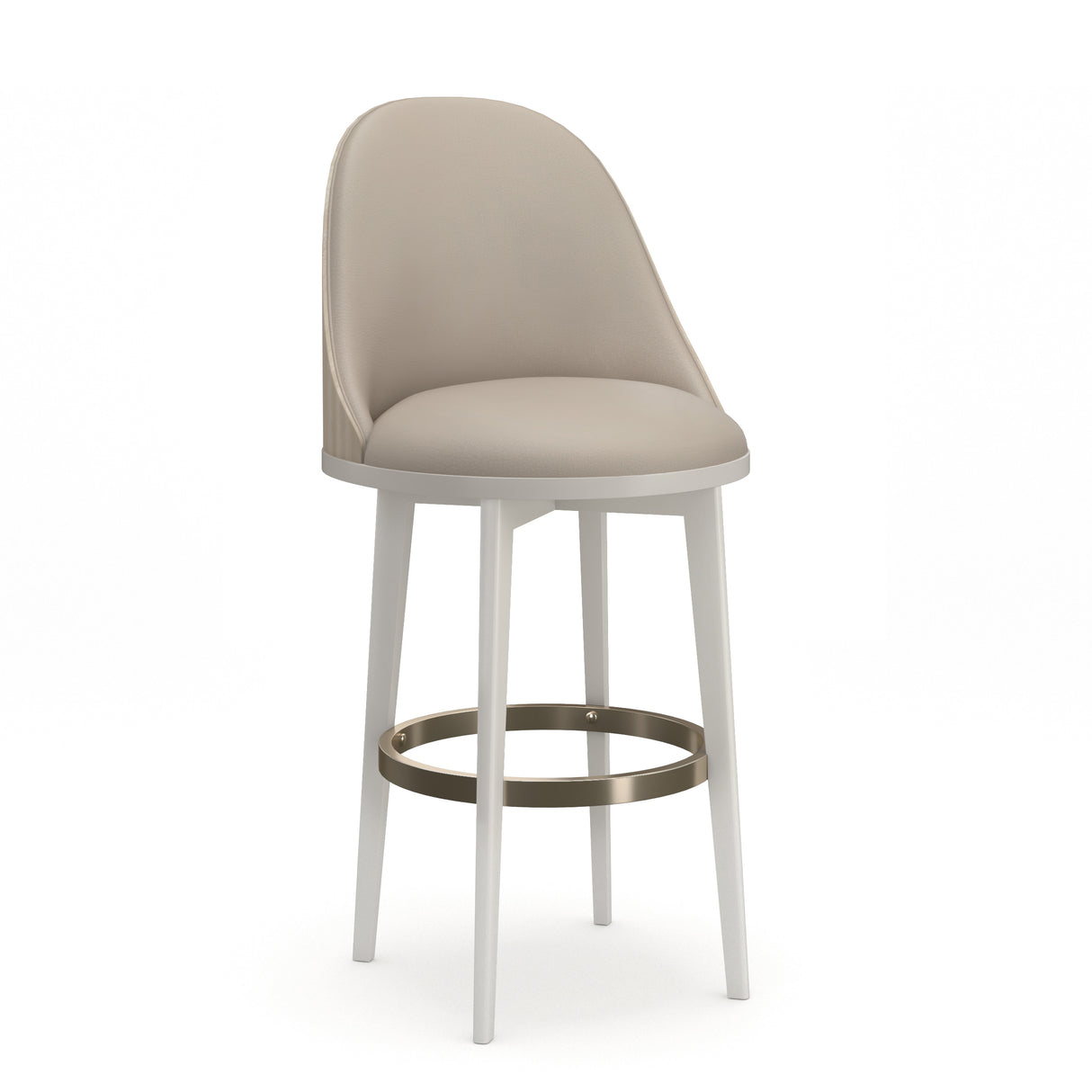 Ivory Fabric Bar Stool | Caracole Another Round