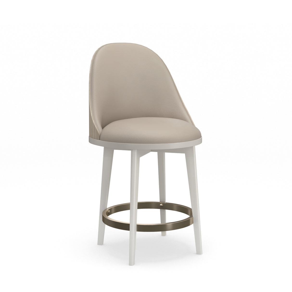 Ivory Fabric Counter Stool | Caracole Another Round