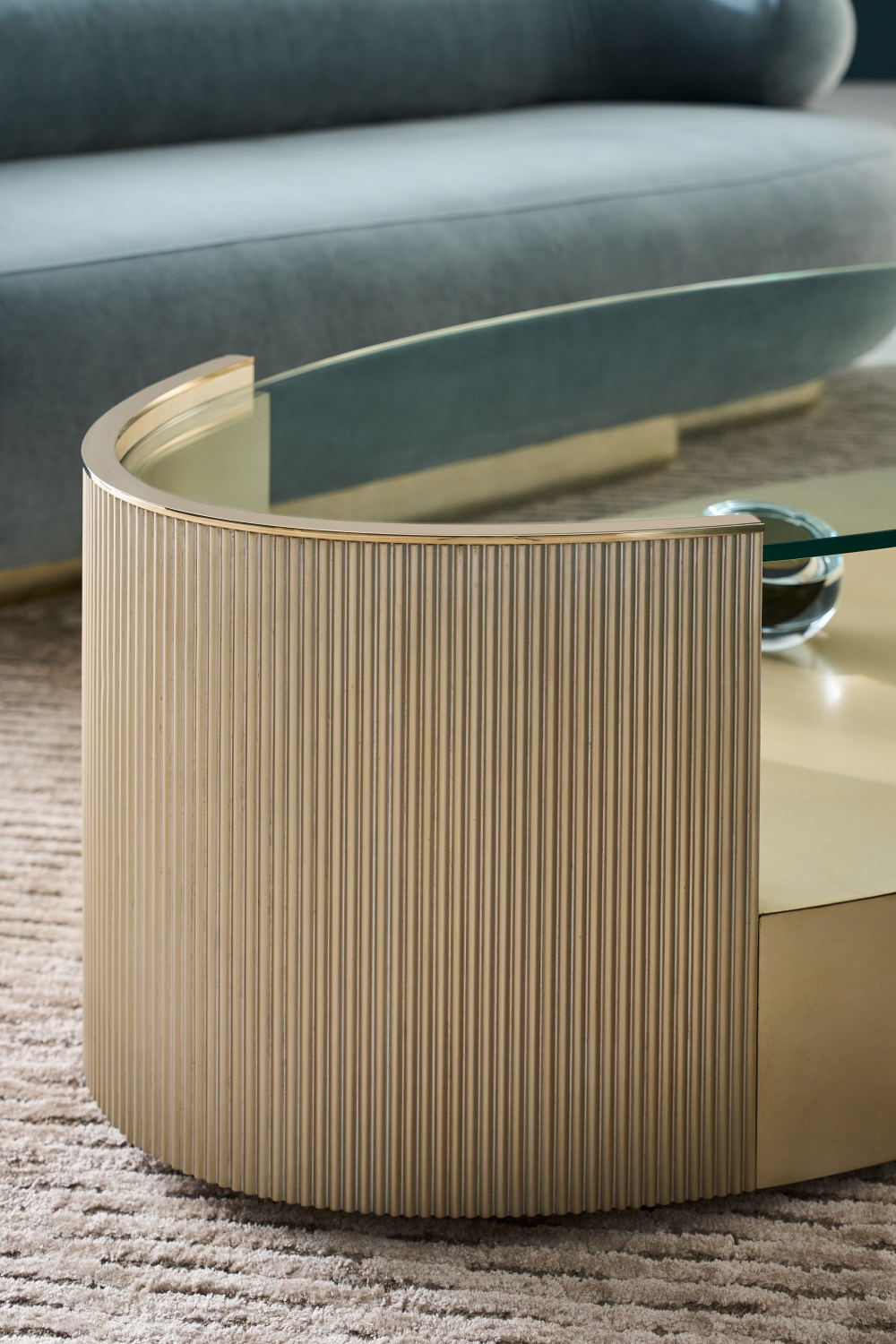 Glass Top Oval Coffee Table | Caracole Love | Caracole.eu.com