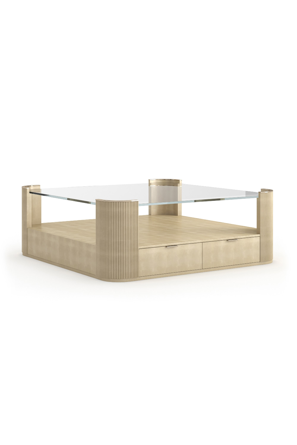 Glass Top Square Coffee Table | Caracole Love | Caracole.eu.com