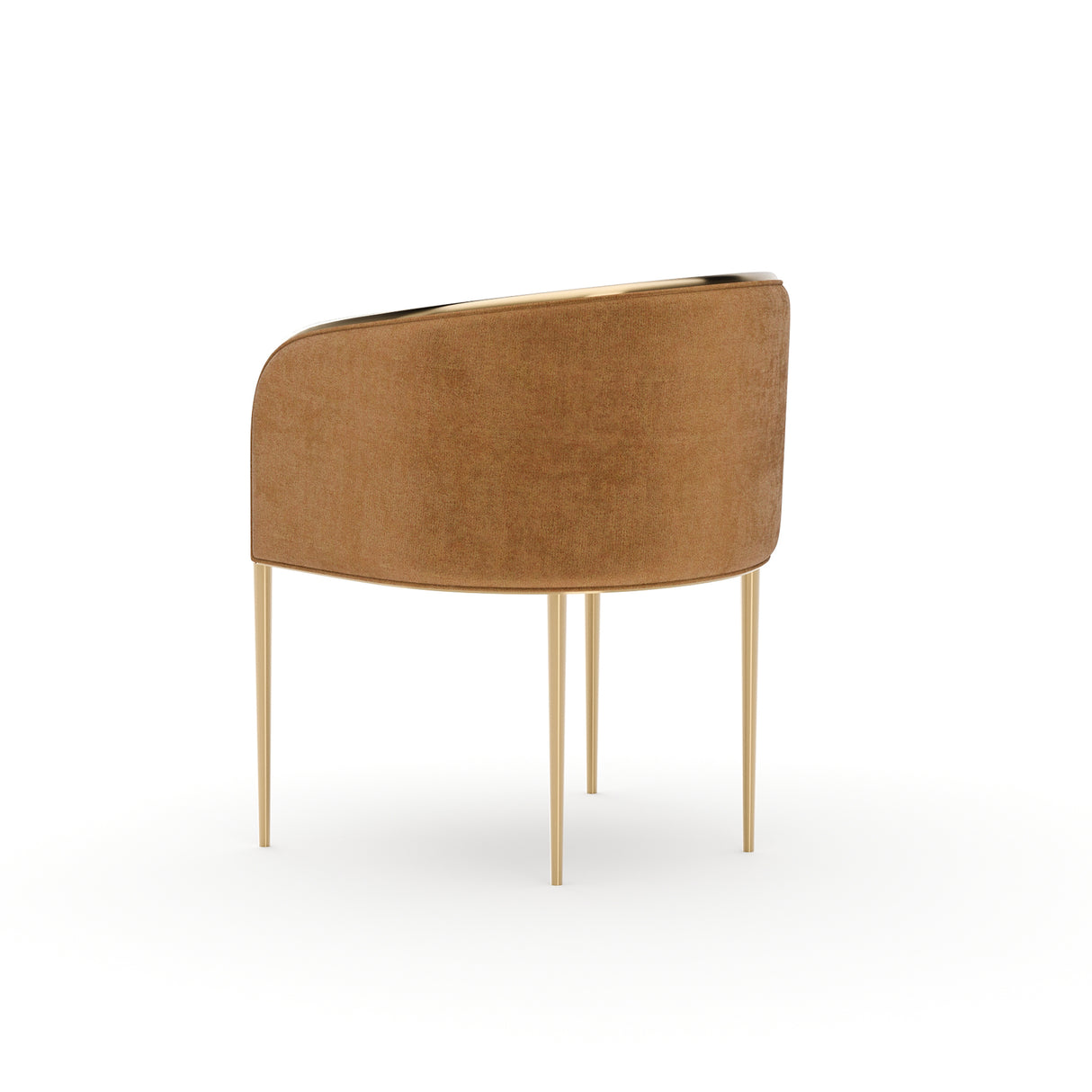 Camel Upholstered Dining Armchair | Caracole Tension