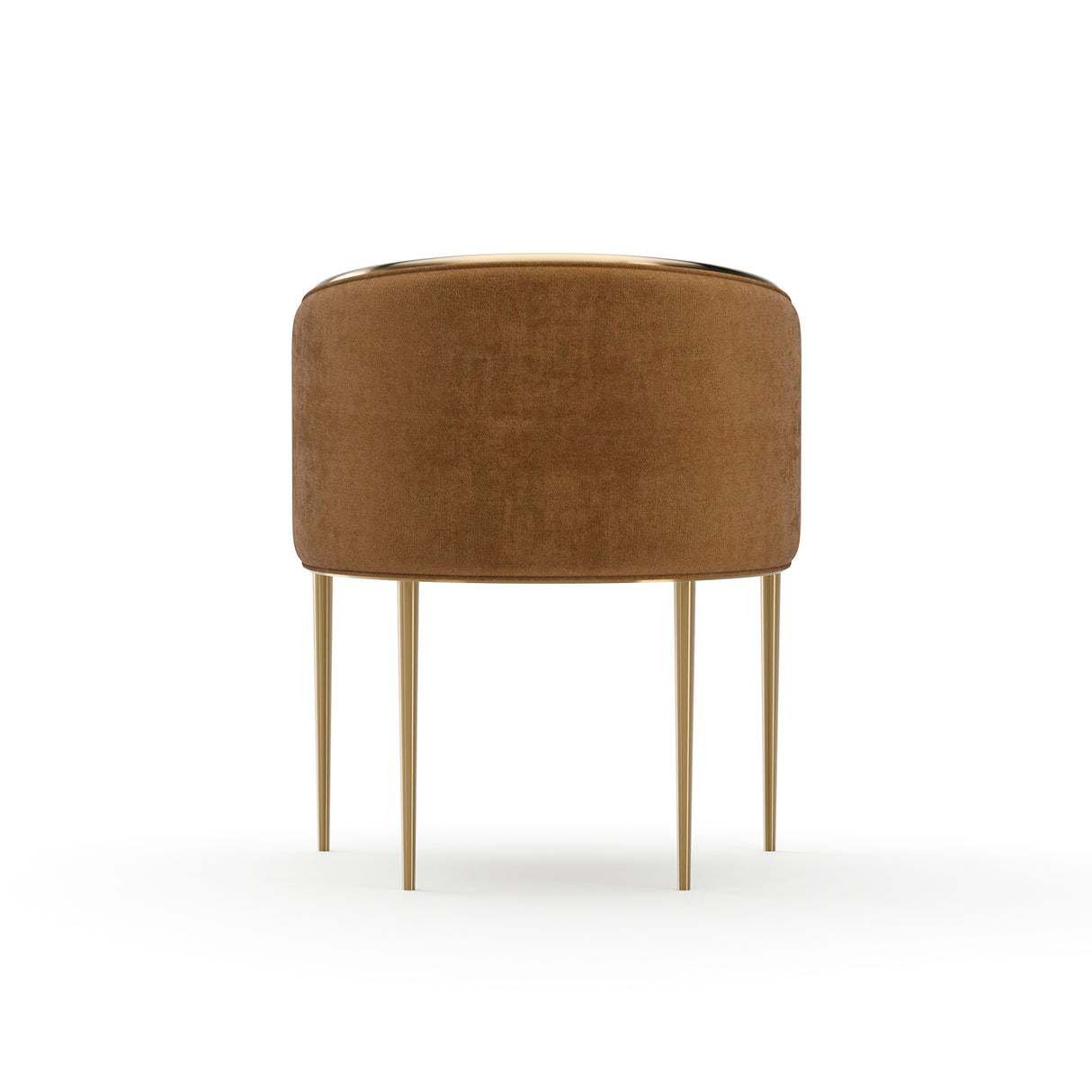Camel Upholstered Dining Armchair | Caracole Tension