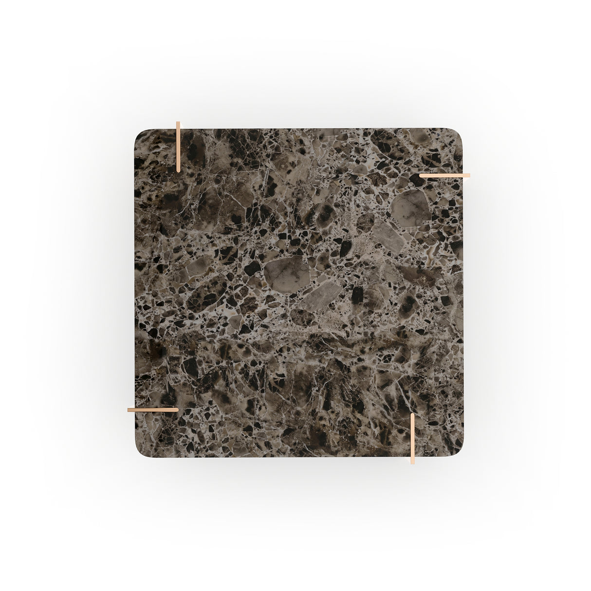 Walnut Square Stone Top Coffee Table | Caracole Altura
