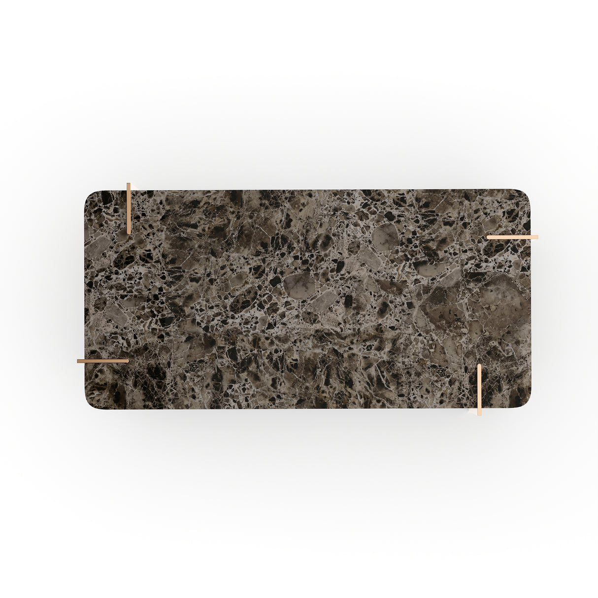Walnut Rectangular Stone Top Coffee Table | Caracole Altura