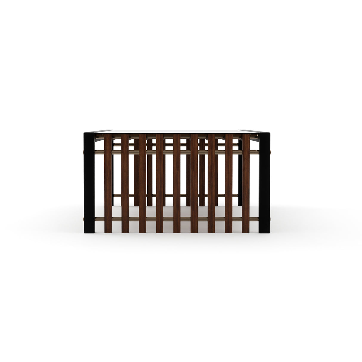 Dark Layered Coffee Table | Caracole Pinstripe