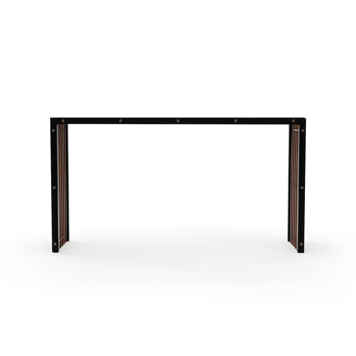 Dark Chocolate Console Table | Caracole Pinstripe