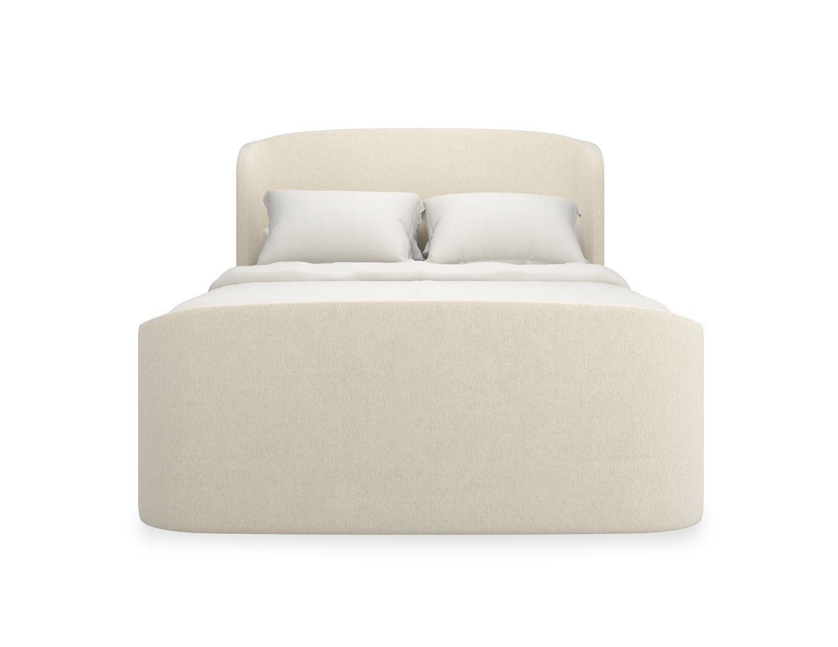 Curved Upholstered King and Queen Bed | Caracole Sweet Embrace