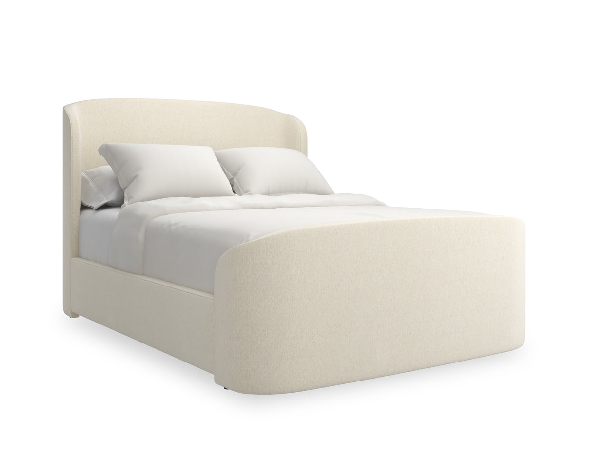 Curved Upholstered King and Queen Bed | Caracole Sweet Embrace