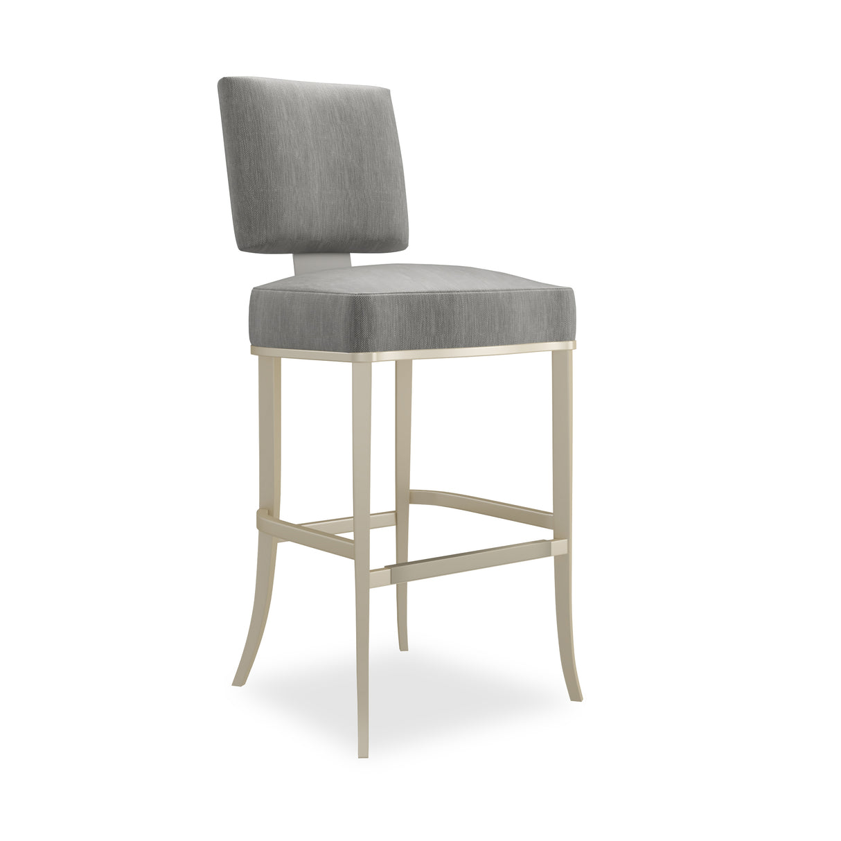 Gray Soft Silver Bar Stool | Caracole Reserved Seating