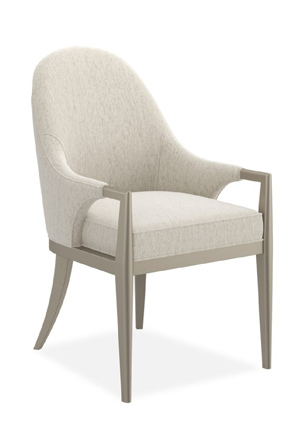 White Arched-Back Dining Armchair | Caracole Natural Choice | Caracole.eu.com