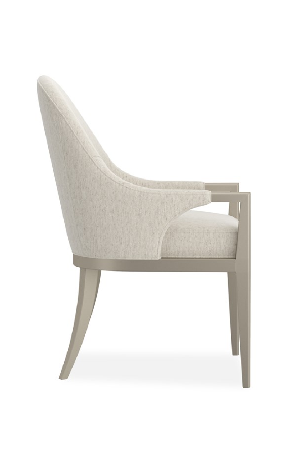 White Arched-Back Dining Armchair | Caracole Natural Choice | Caracole.eu.com