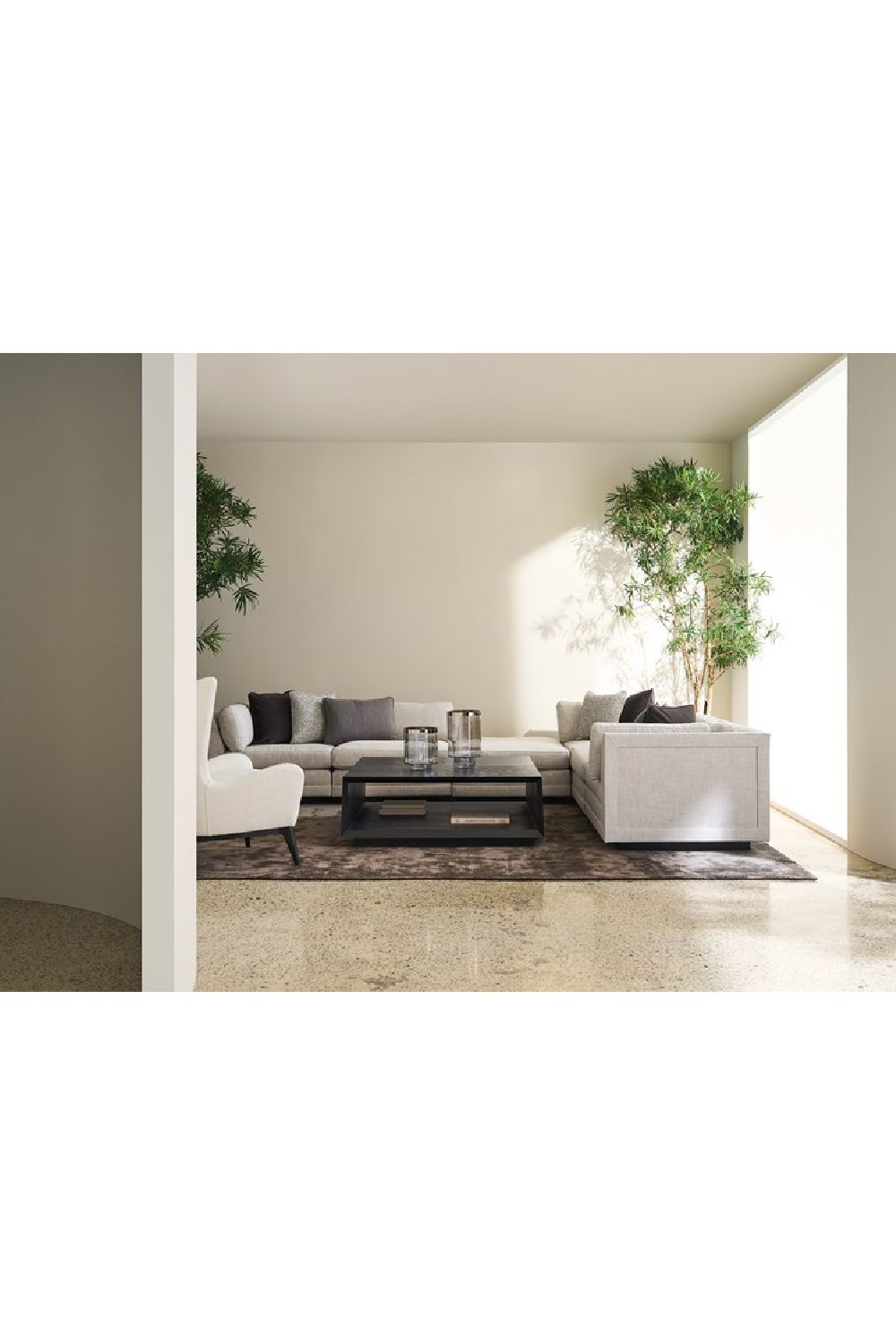 Black Ash Square Coffee Table | Caracole Boxcar | Caracole.eu.com