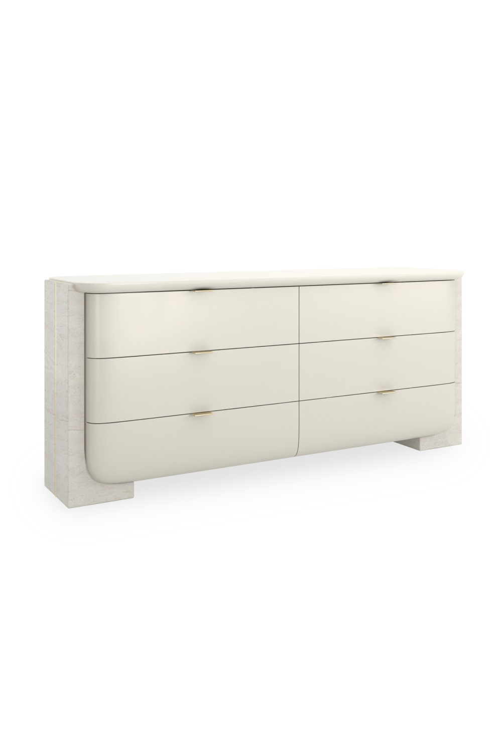 White 6-Drawer Dresser | Caracole Overlap | Caracole.eu.com