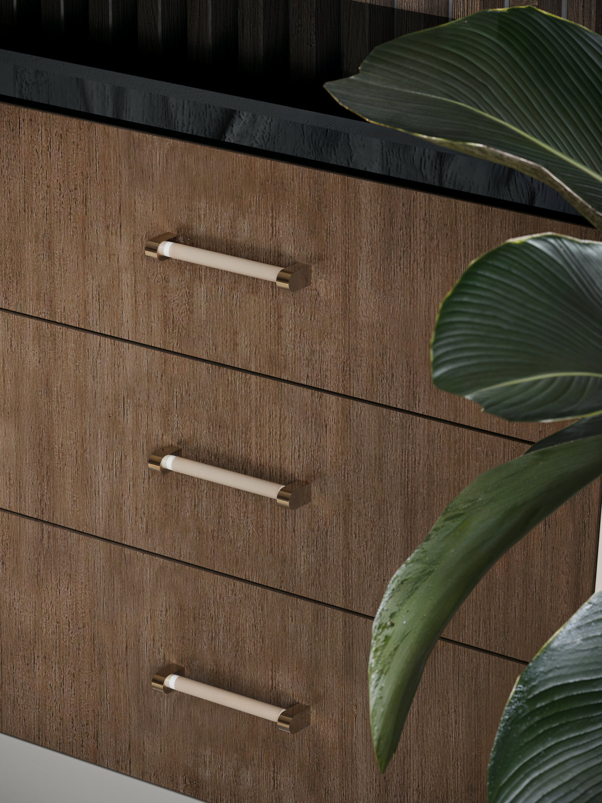 Smoked Bronze Glass Dresser | Caracole Counter Balance