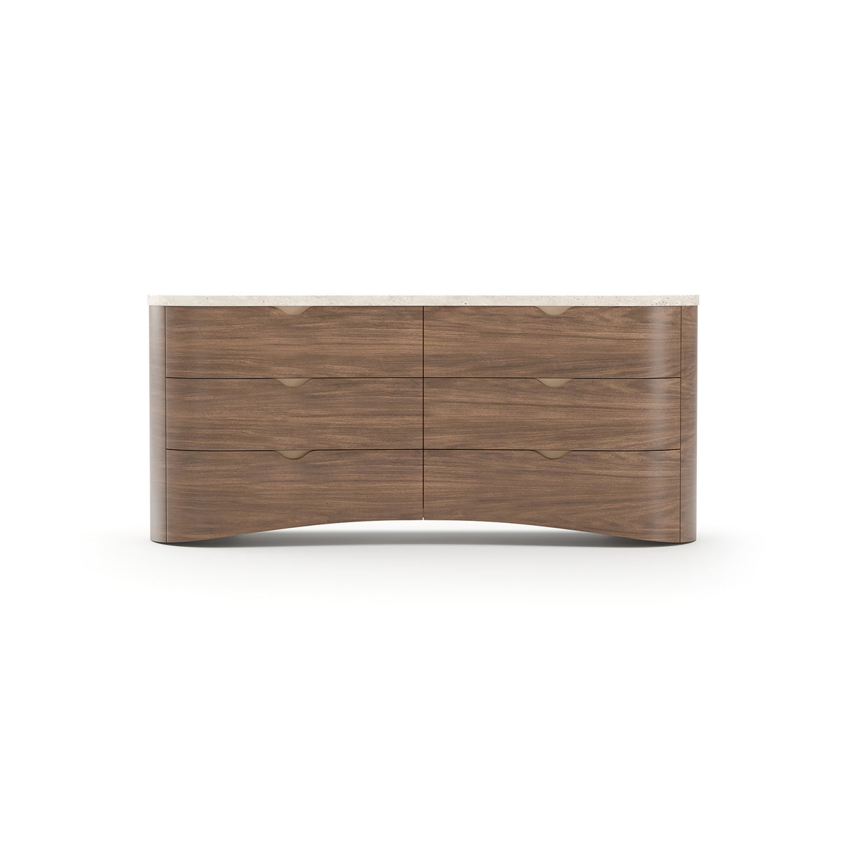 Travertine Top 6-Drawer Dresser | Caracole Fleur