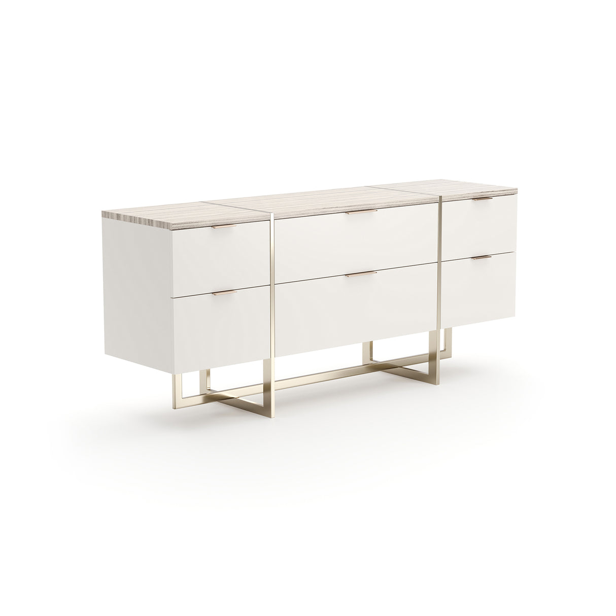 White 6-Drawer Dresser | Caracole Wish You Were Here
