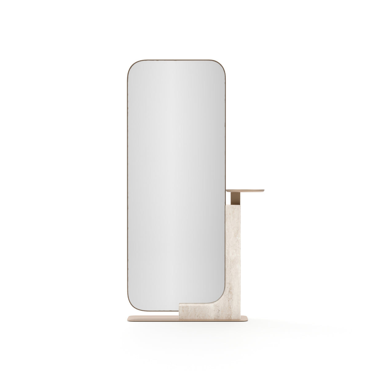 Travertine Stand Floor Mirror | Caracole Overlap