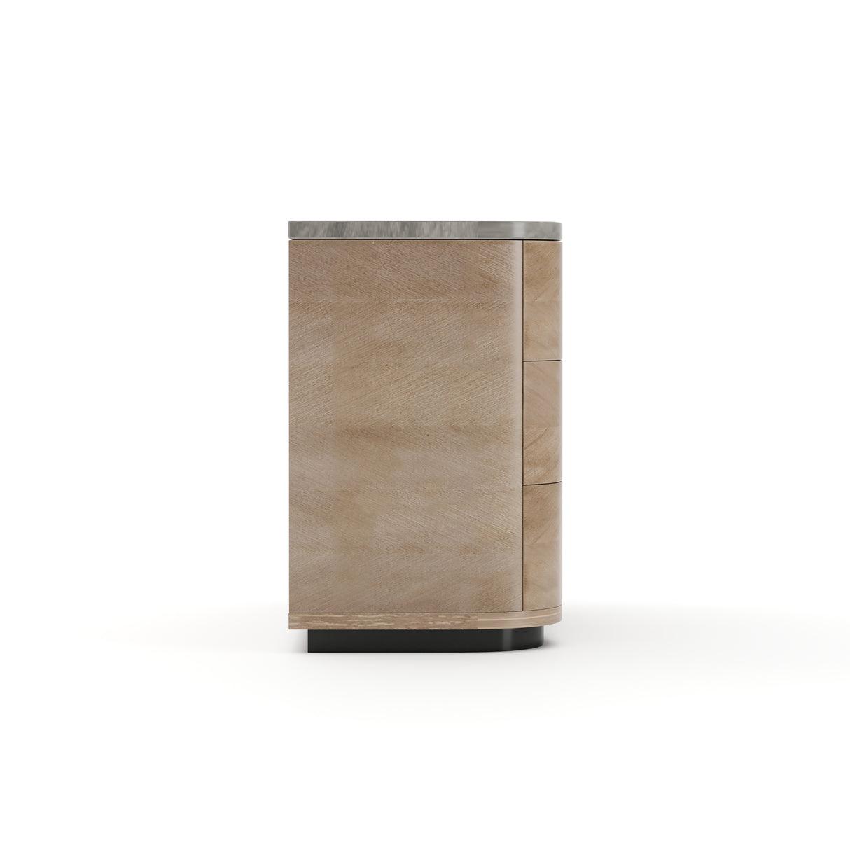 Gray Marble Top 3-Drawer Nightstand | Caracole Nomadic