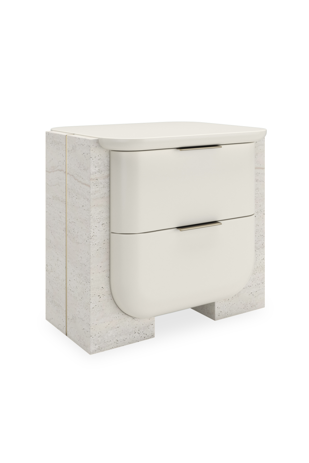 White 2-Drawer Nightstand | Caracole Overlap | Caracole.eu.com